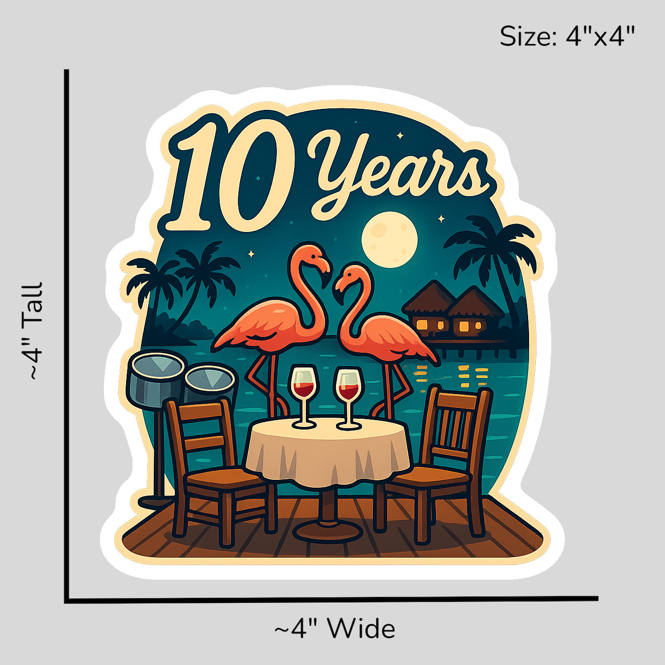 10 Year Celebration - Size Reference Mockup