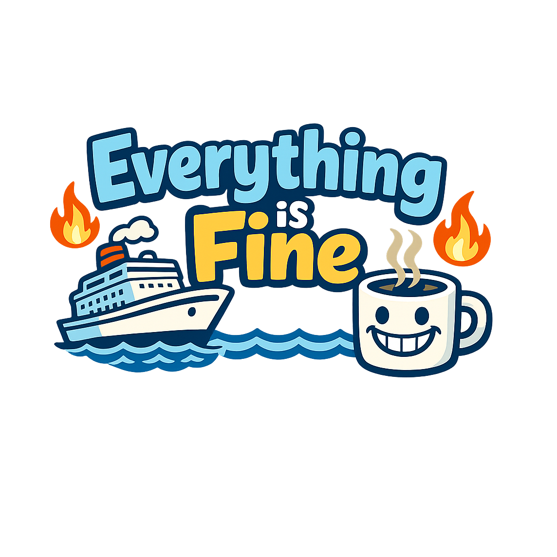 Everything is Fine - Bordered Artwork