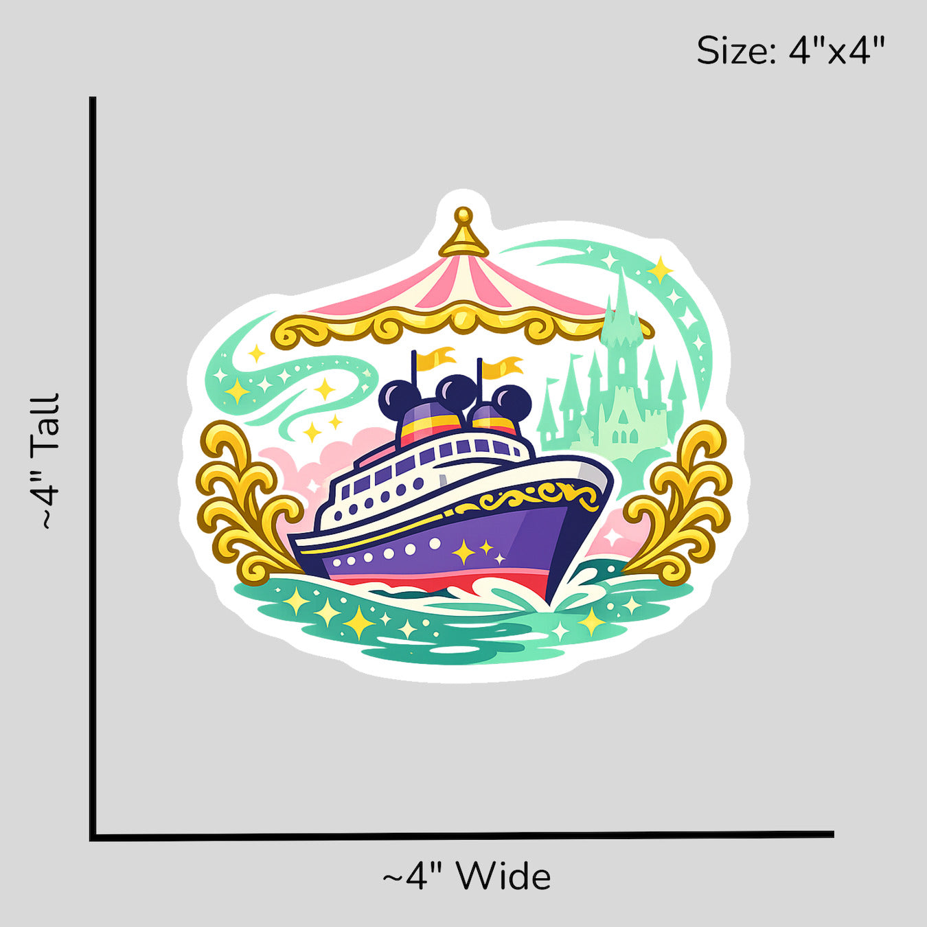 Carousel Dreams Cruise - Size Reference Mockup