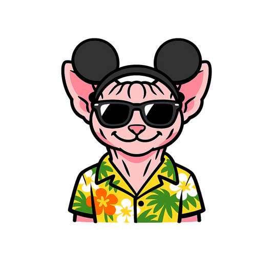 Magic Sphynx Cat - Bordered Artwork