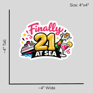 Finally 21 at Sea - Size Reference Mockup
