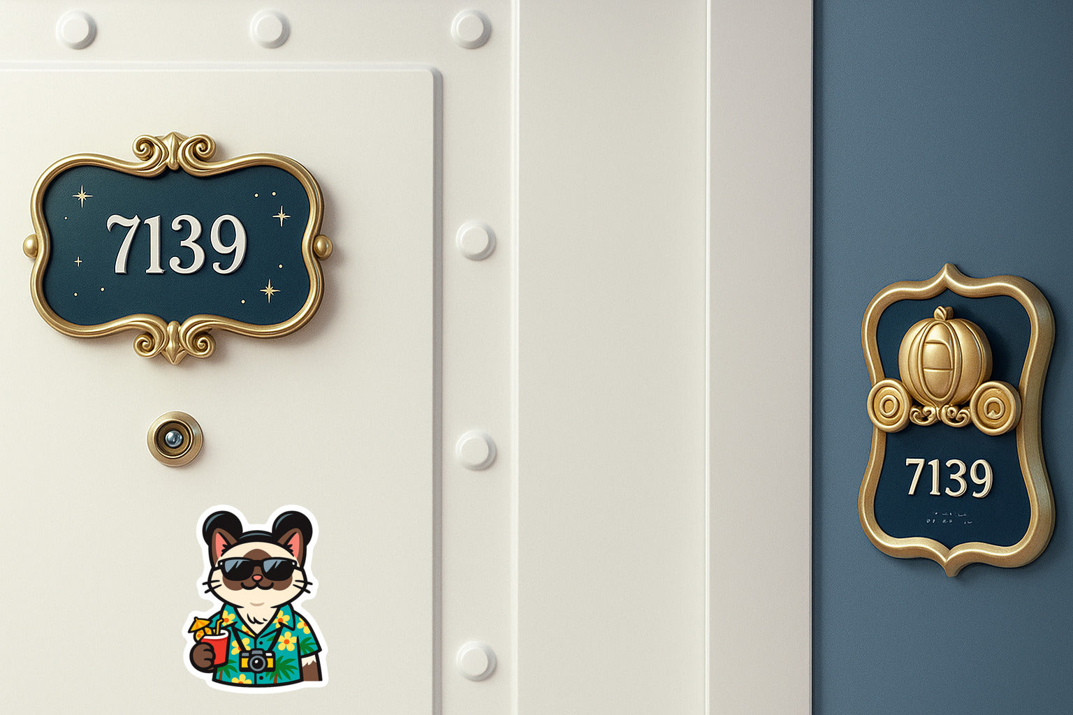 Magic Siamese Cat - Door Style 2 Mockup