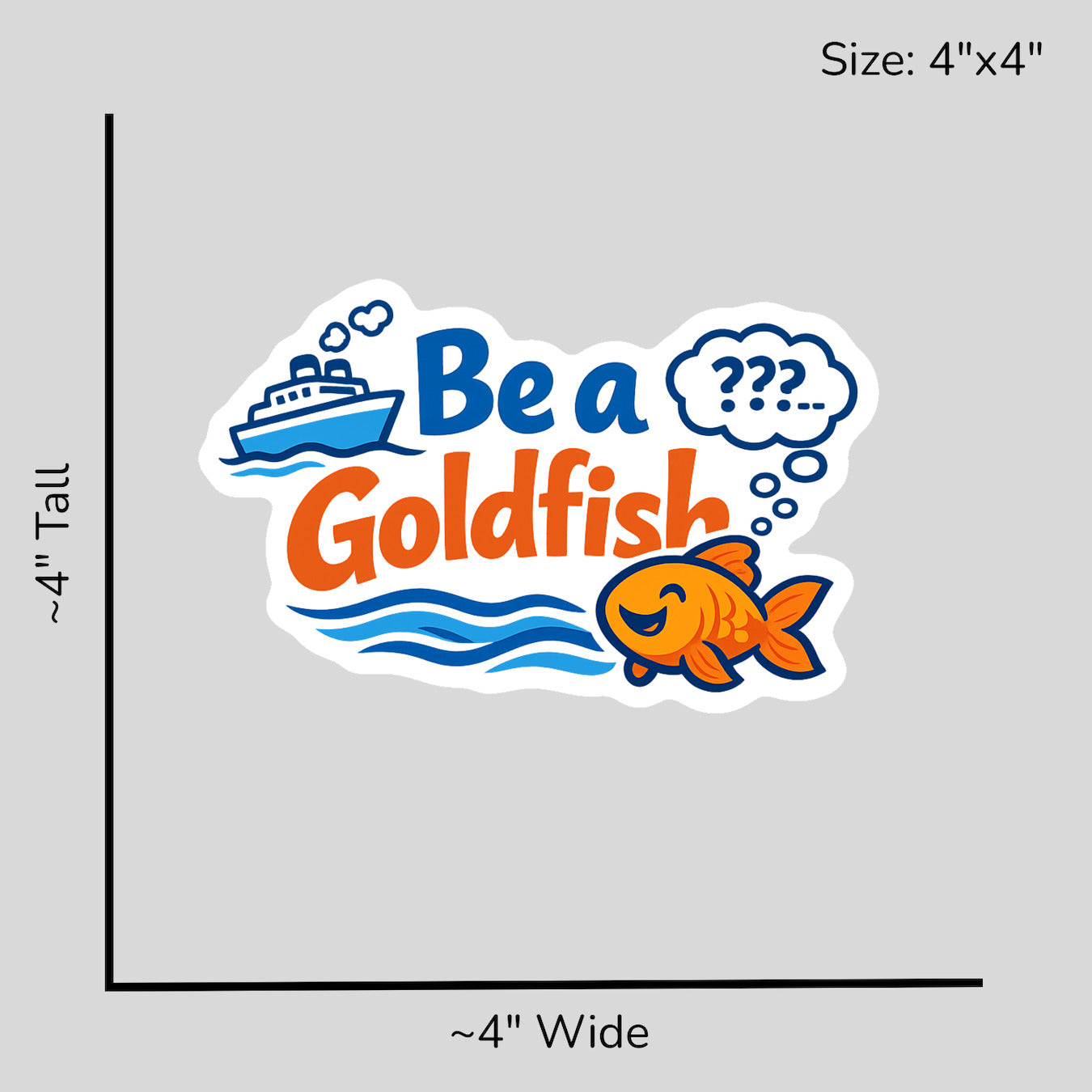 Be a Goldfish - Size Reference Mockup