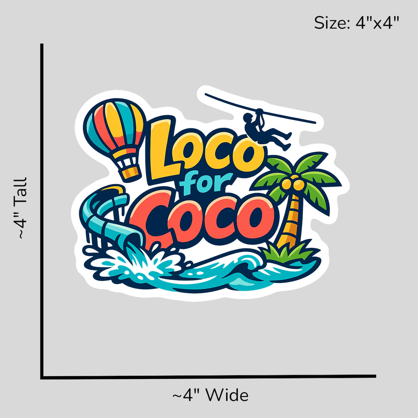 Loco for Coco - Size Reference Mockup