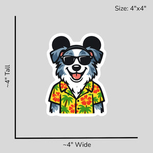 Magic Blue Merle Border Collie - Size Reference Mockup
