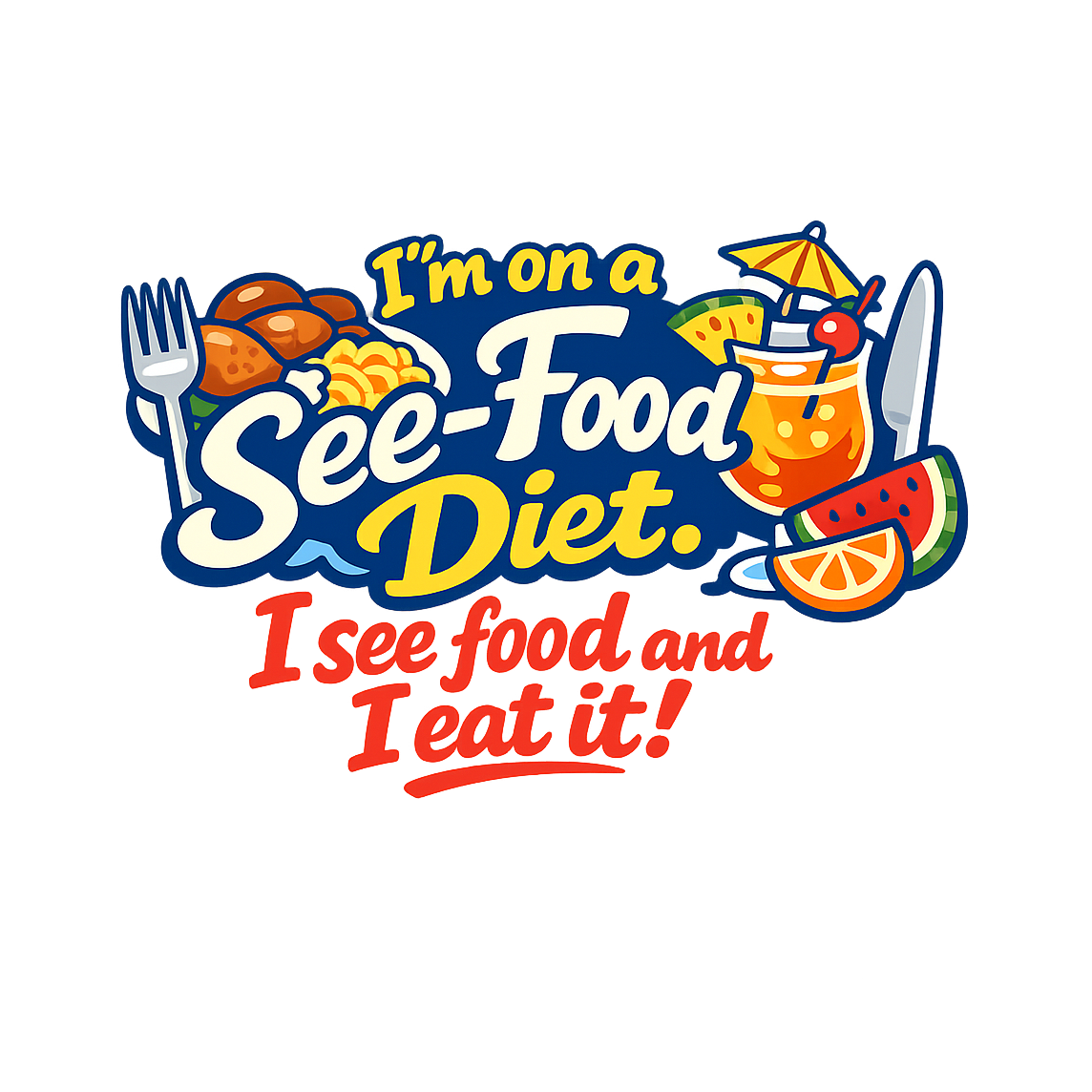 See Food Diet - Bordered Artwork