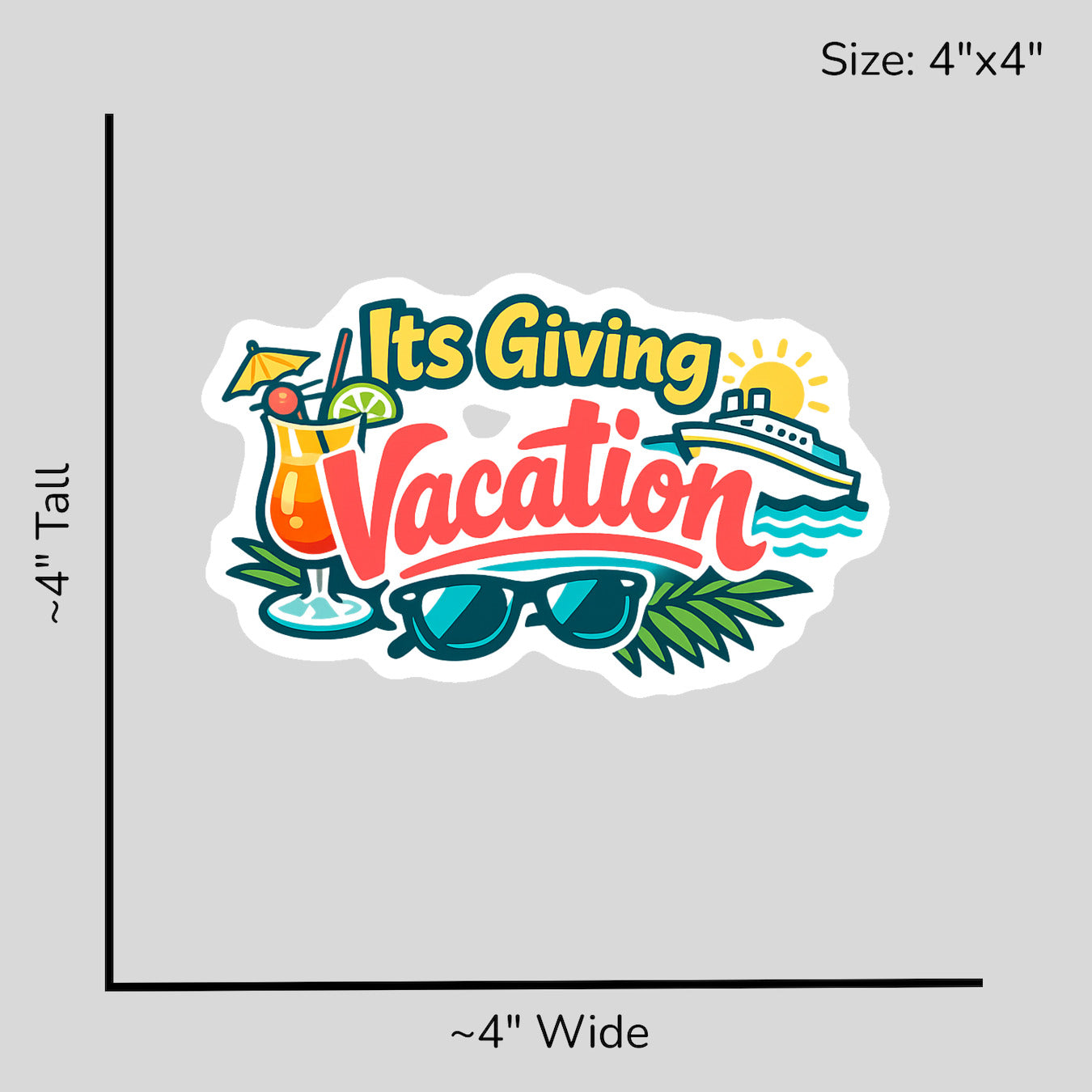 Its Giving Vacation - Size Reference Mockup