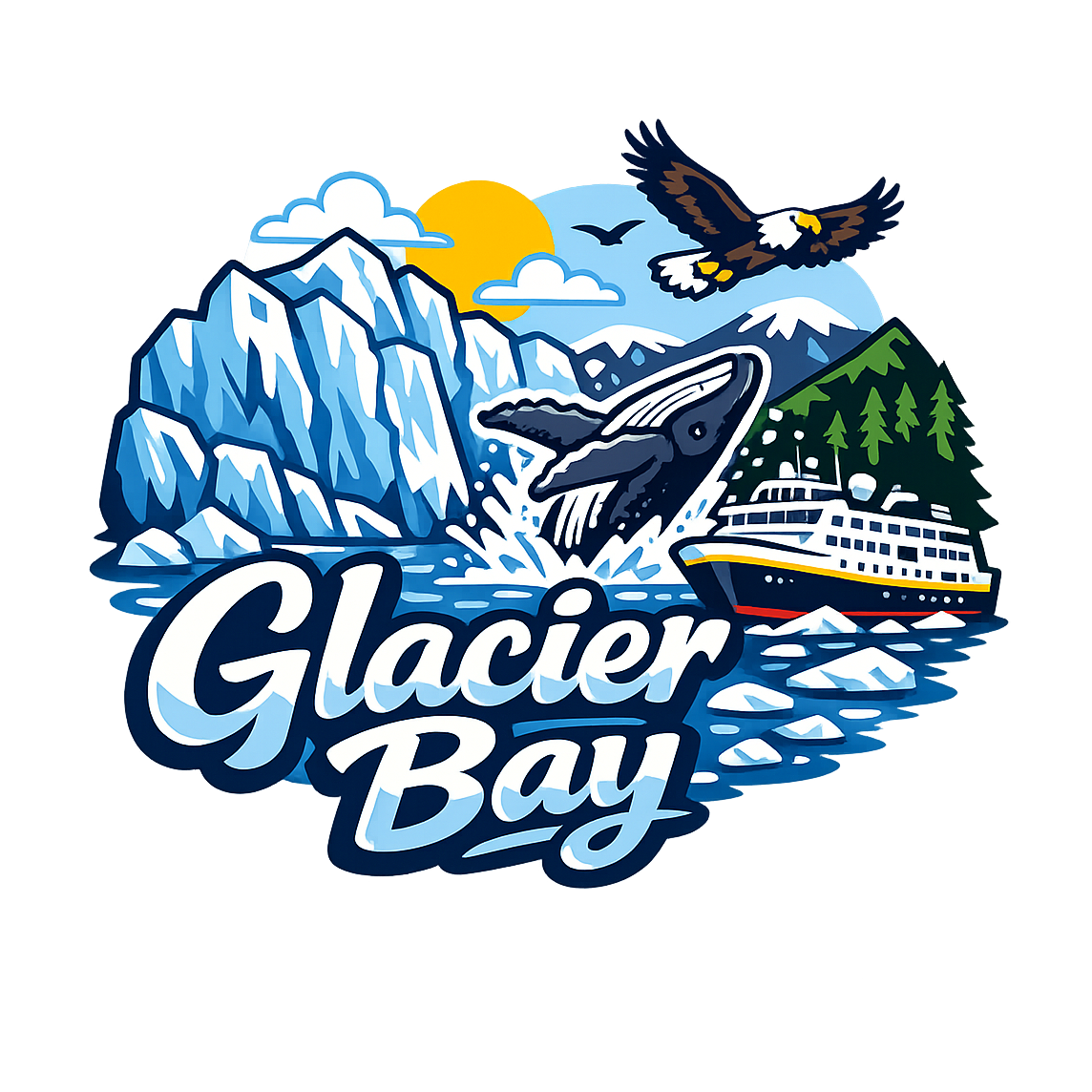 Glacier Bay Adventure - Bordered Artwork
