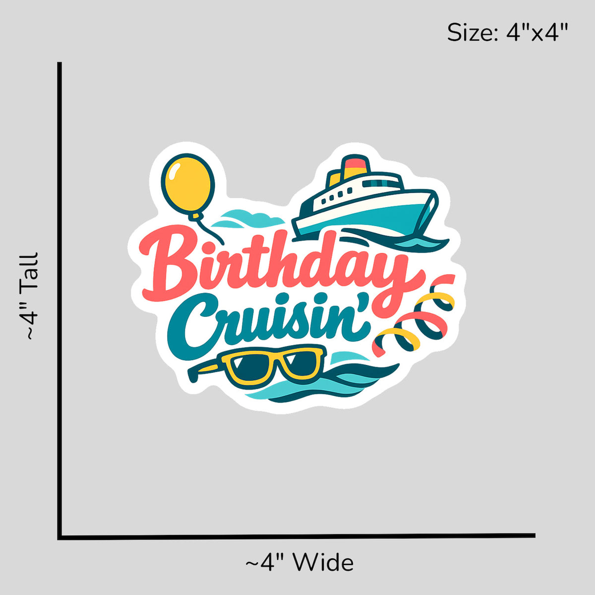 Birthday Cruisin - Size Reference Mockup