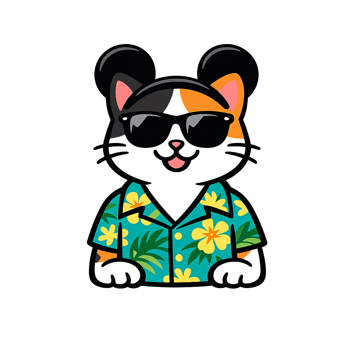 Magic Calico Cat - Bordered Artwork