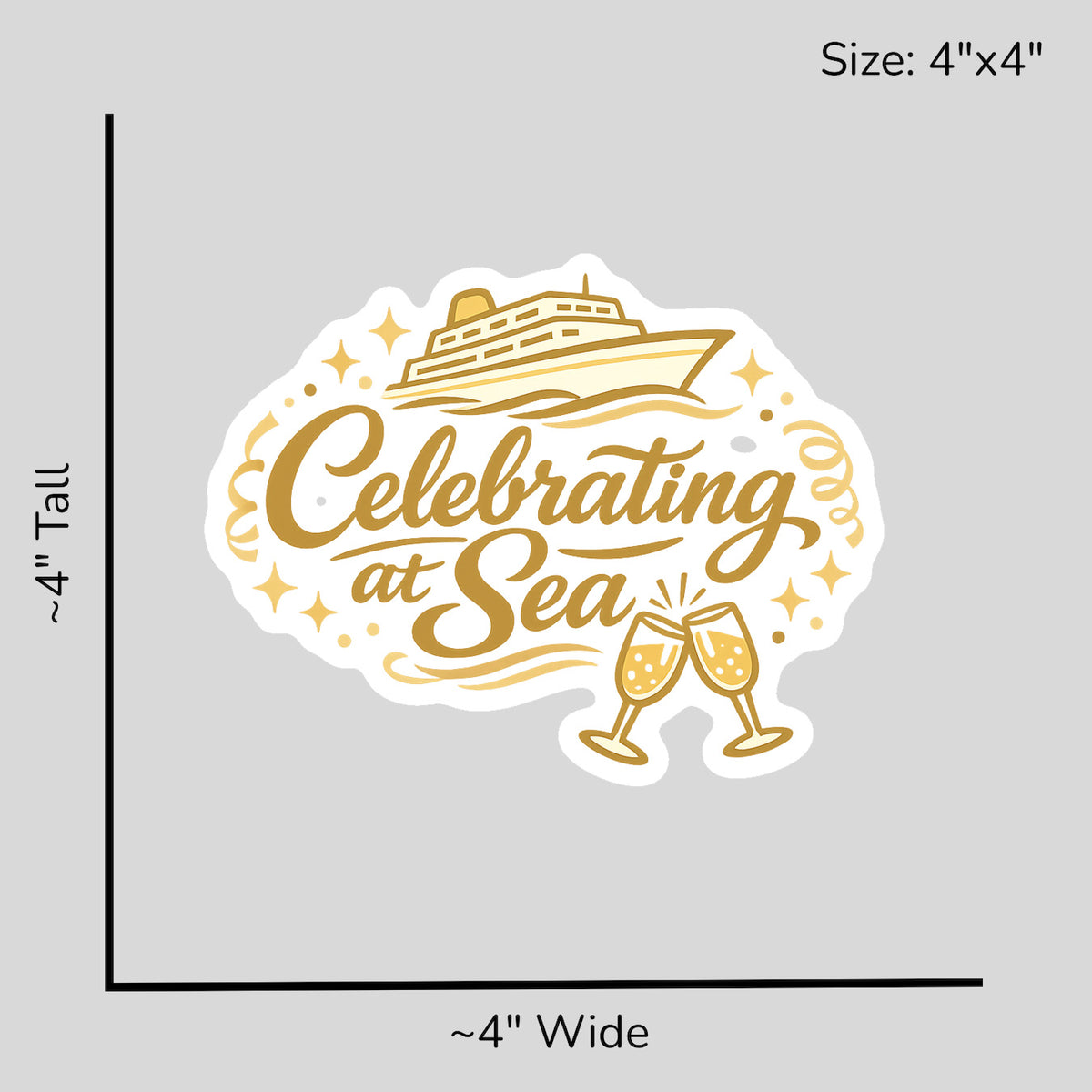 Celebrating at Sea - Size Reference Mockup