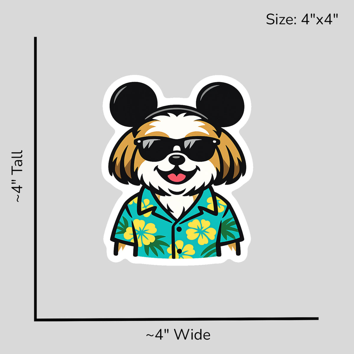 Magic Gold Shih Tzu - Size Reference Mockup