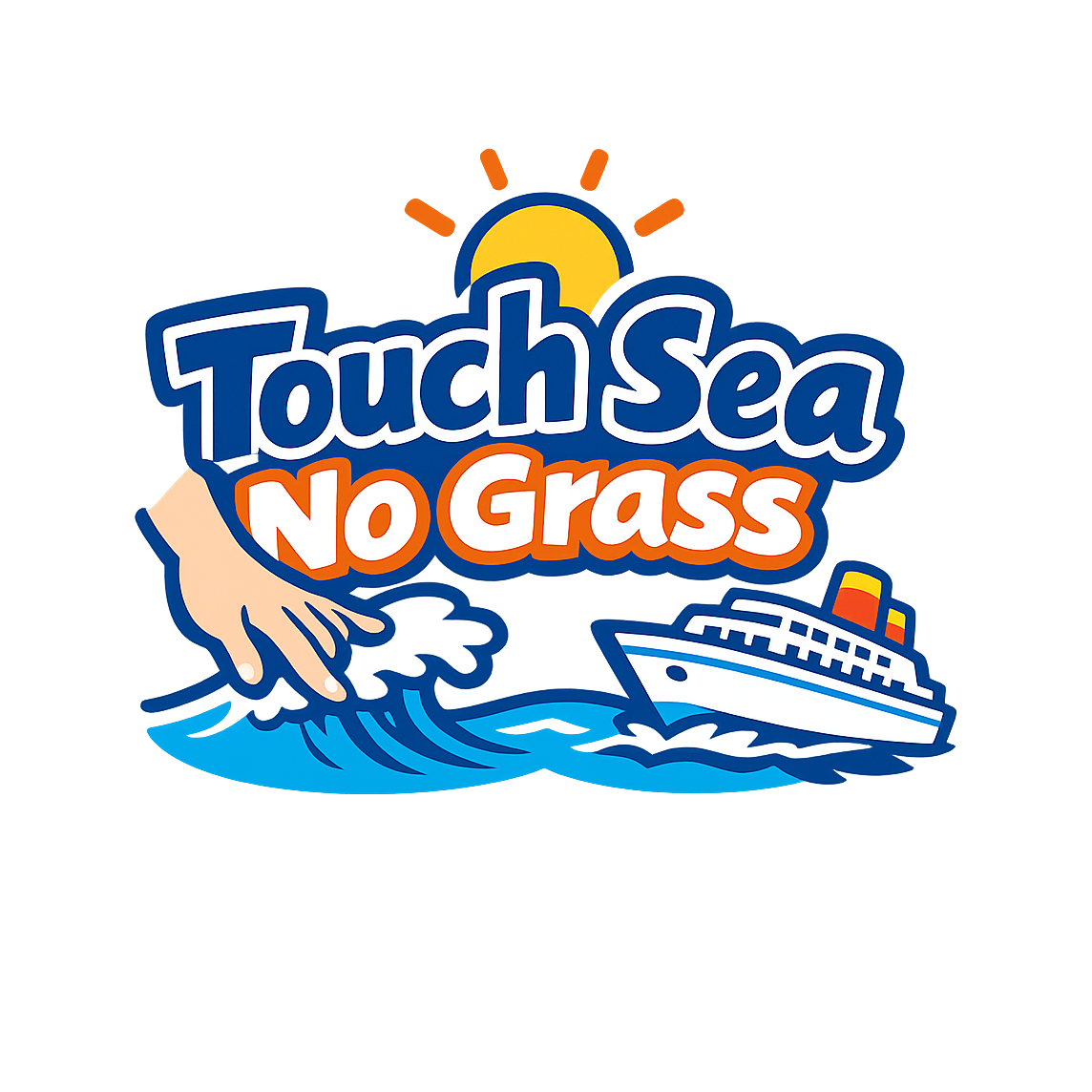 Touch Sea No Grass - Bordered Artwork
