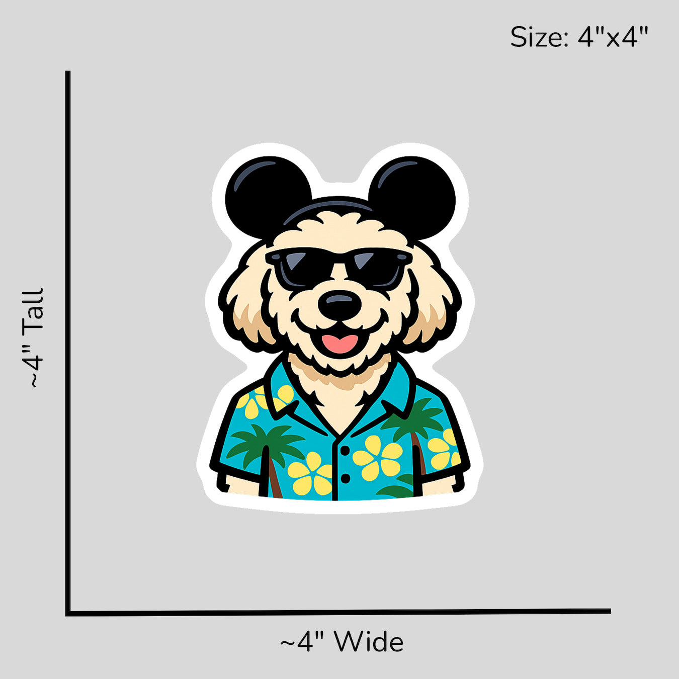 Magic Cream Goldendoodle - Size Reference Mockup