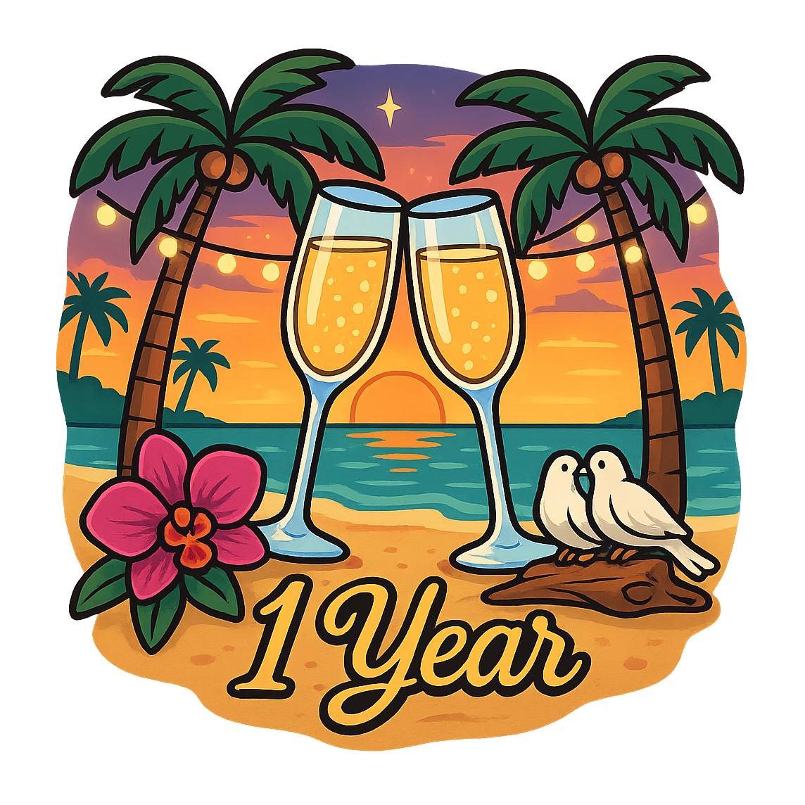 First Anniversary - Bordered Artwork