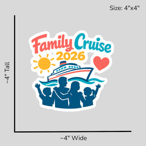Family Cruise 2026 - Size Reference Mockup