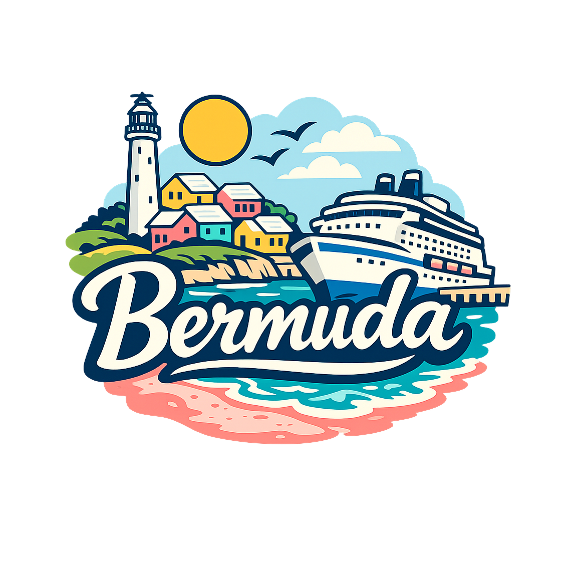 Bermuda Bliss - Bordered Artwork