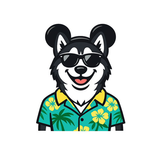 Magic Black Husky - Bordered Artwork