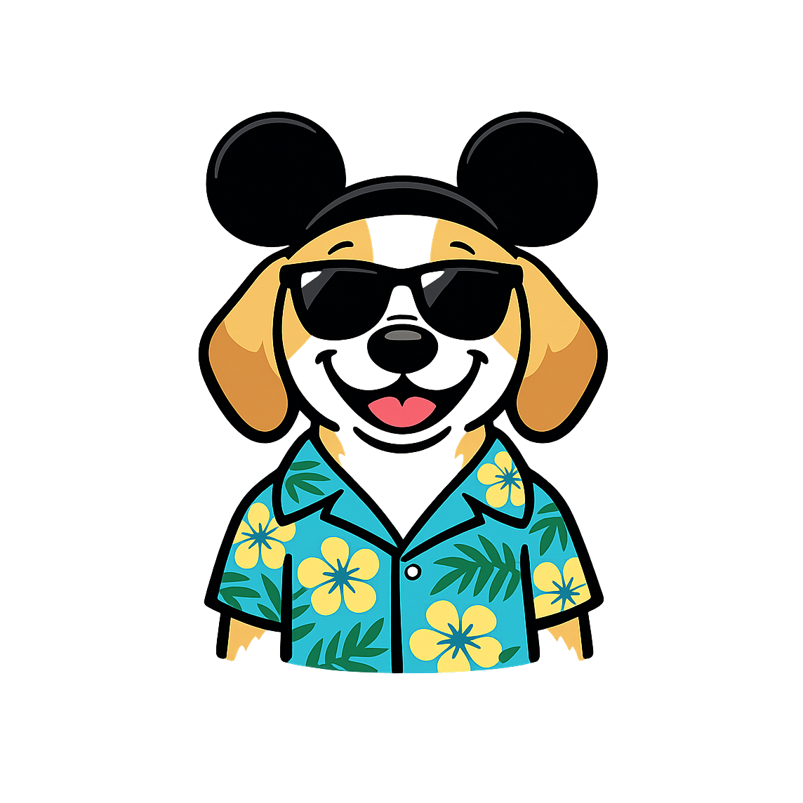 Magic Lemon Beagle - Bordered Artwork