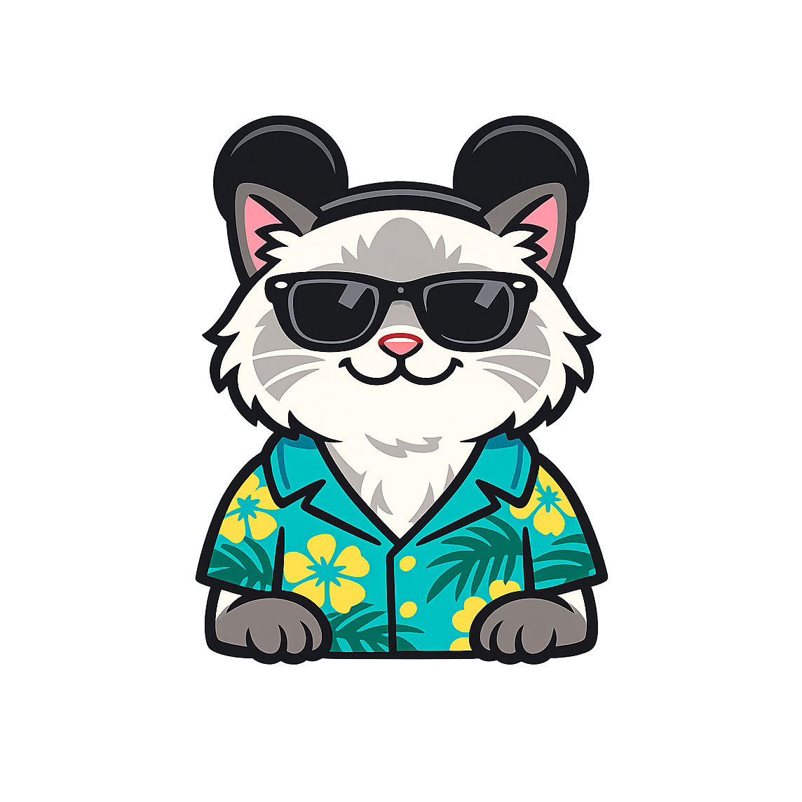 Magic Blue Point Ragdoll - Bordered Artwork