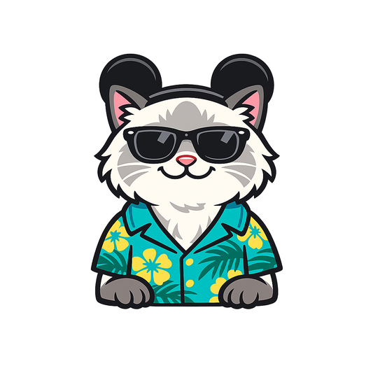 Magic Blue Point Ragdoll - Bordered Artwork