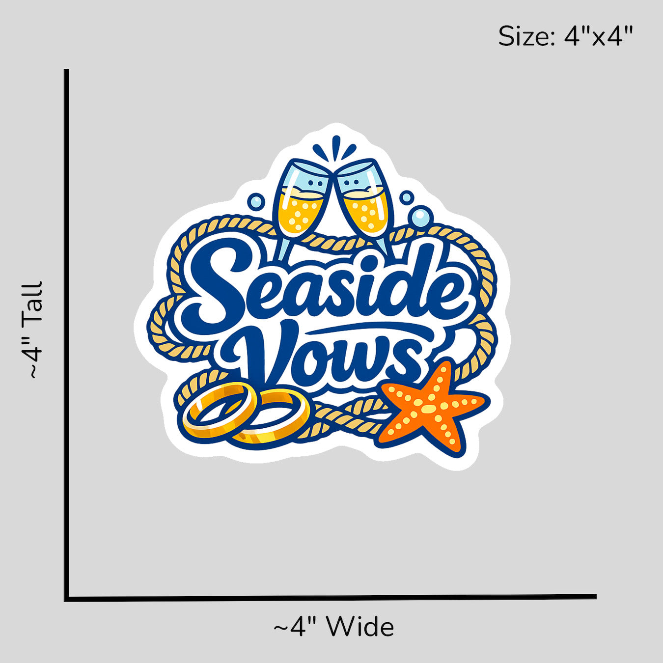 Seaside Vows - Size Reference Mockup