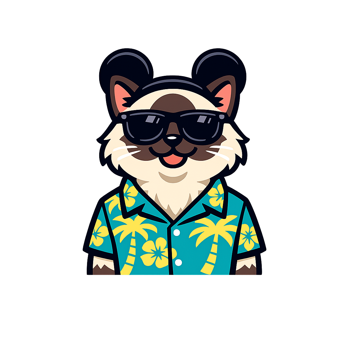 Magic Birman Cat - Bordered Artwork