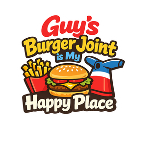 Guys Burger Joint is My Happy Place - Bordered Artwork