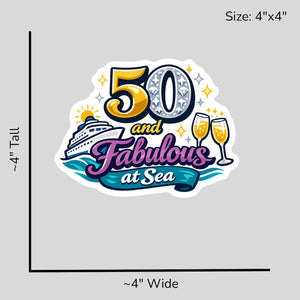 50 and Fabulous at Sea - Size Reference Mockup