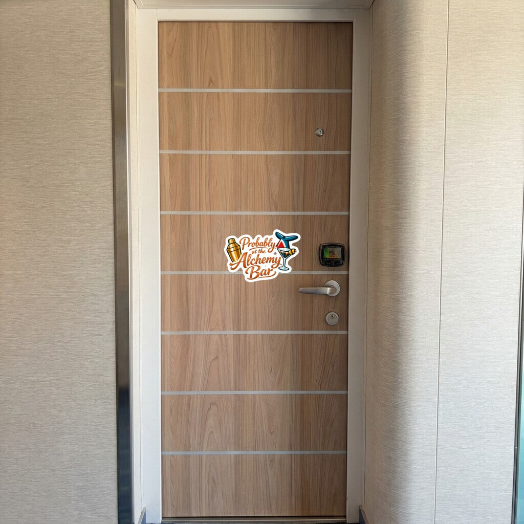 Probably at the Alchemy Bar - Door Style Mockup