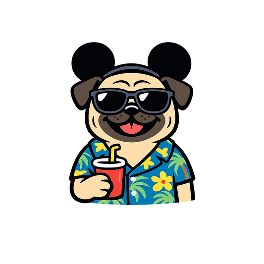 Magic Fawn Pug - Bordered Artwork