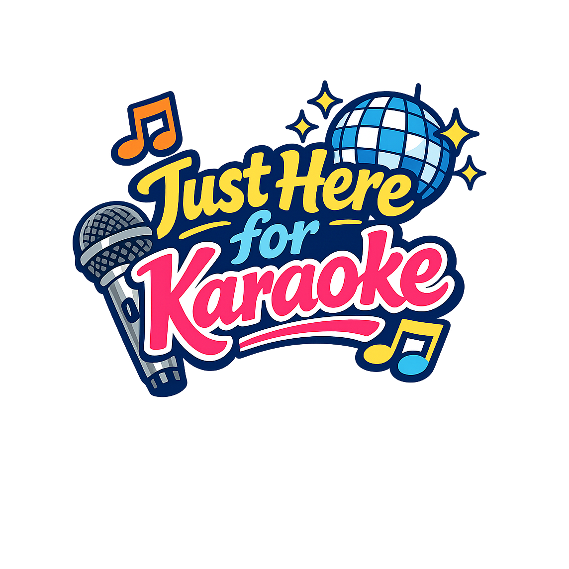 Just Here for Karaoke - Bordered Artwork
