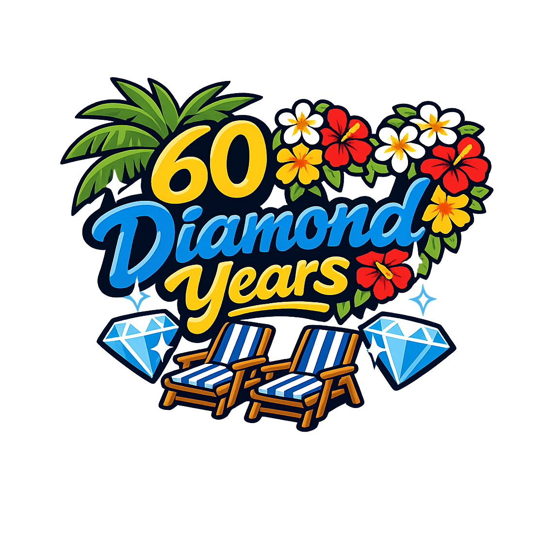 60 Diamond Years - Bordered Artwork