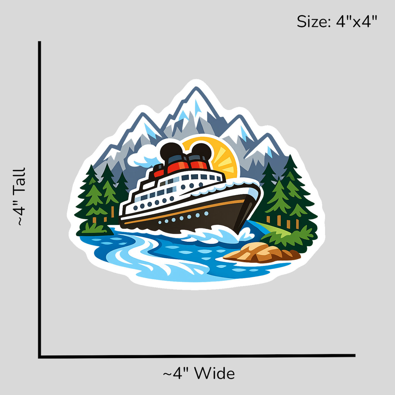 Alpine Peak Cruise - Size Reference Mockup