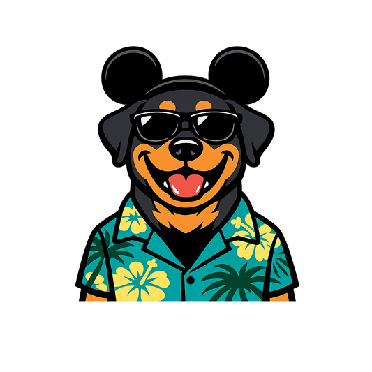 Magic Rottweiler - Bordered Artwork