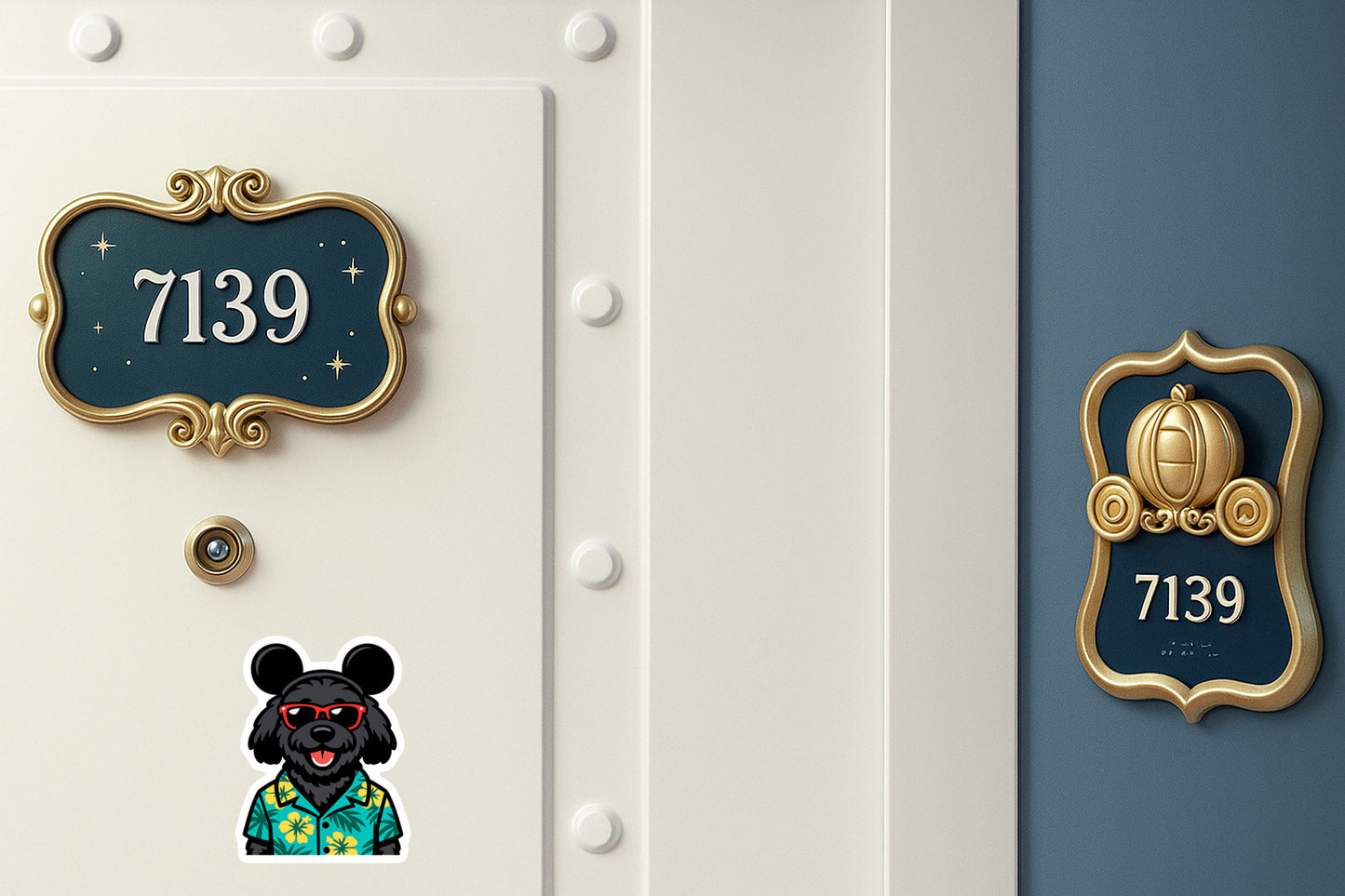 Magic Black Goldendoodle - Door Style 2 Mockup