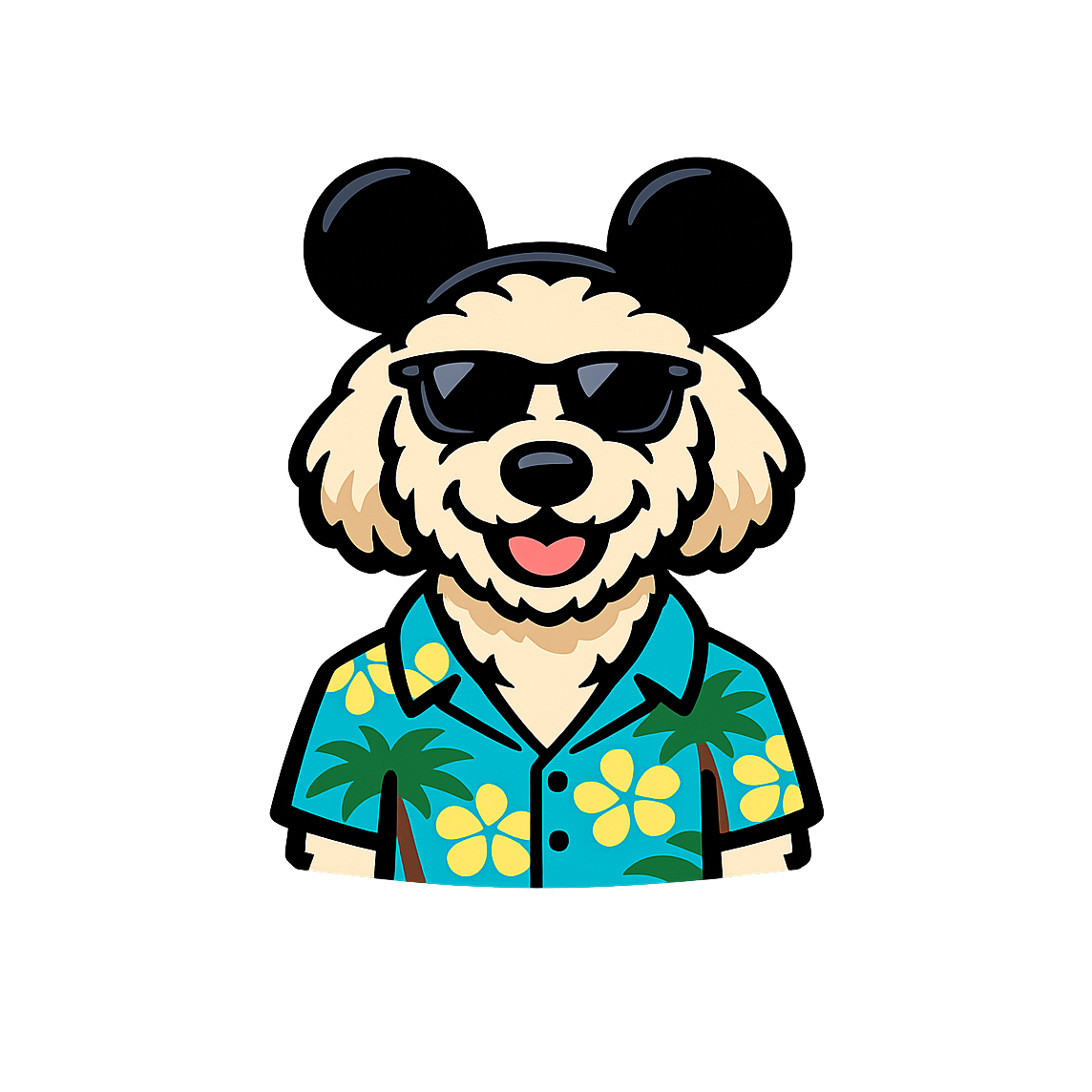 Magic Cream Goldendoodle - Bordered Artwork