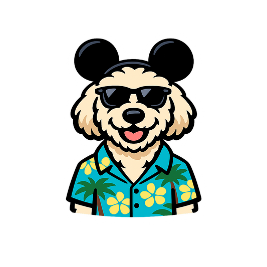 Magic Cream Goldendoodle - Bordered Artwork