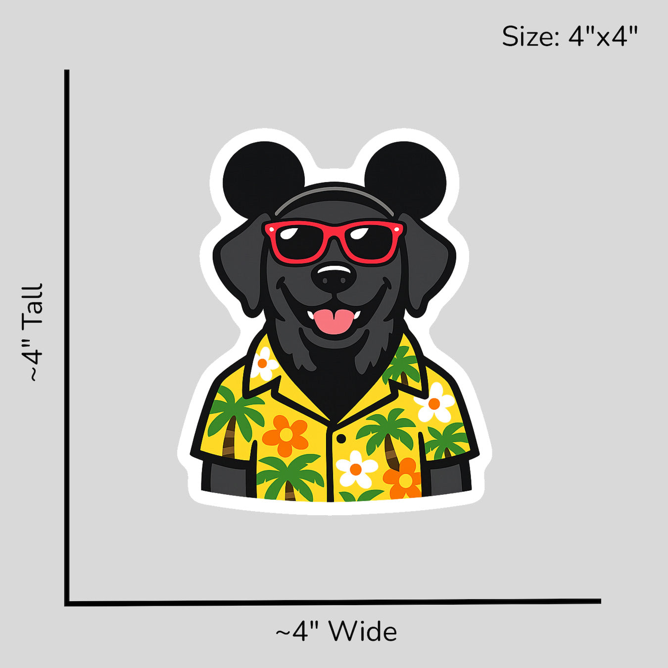 Magic Black Lab - Size Reference Mockup