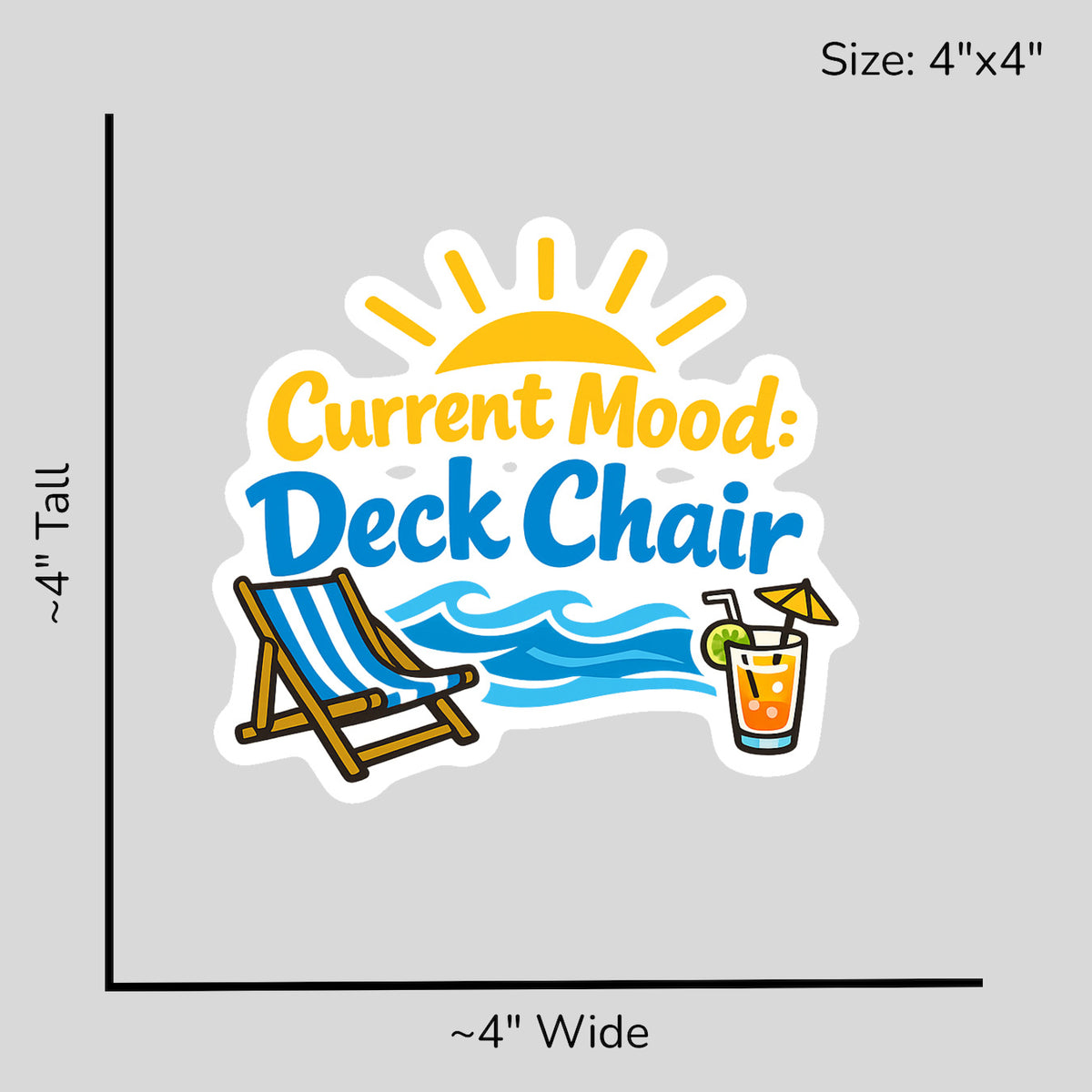 Current Mood Deck Chair - Size Reference Mockup