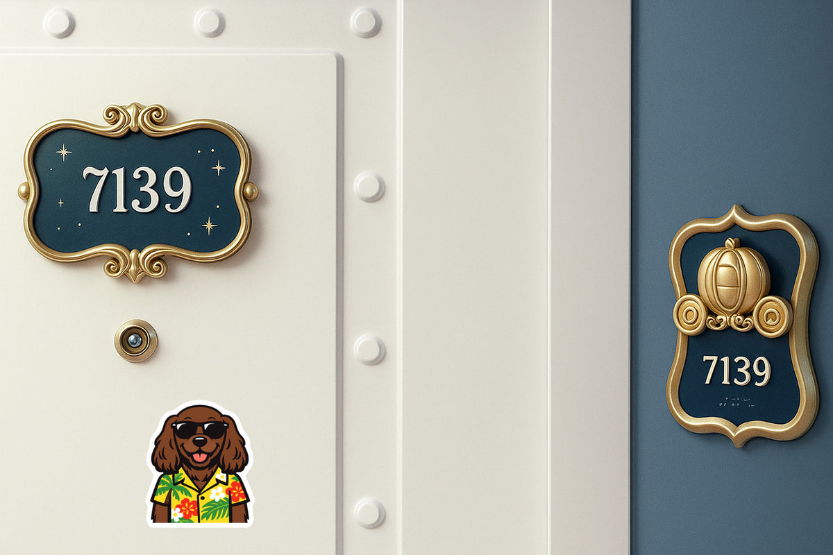 Tropical Chocolate Cocker Spaniel - Door Style 2 Mockup