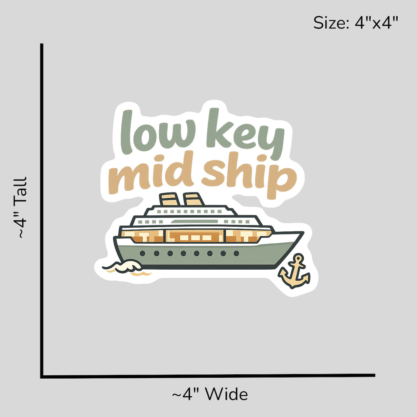 Low Key Mid Ship - Size Reference Mockup