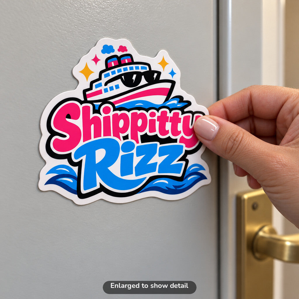 Shippitty Rizz - Magnet on Cruise Cabin Door