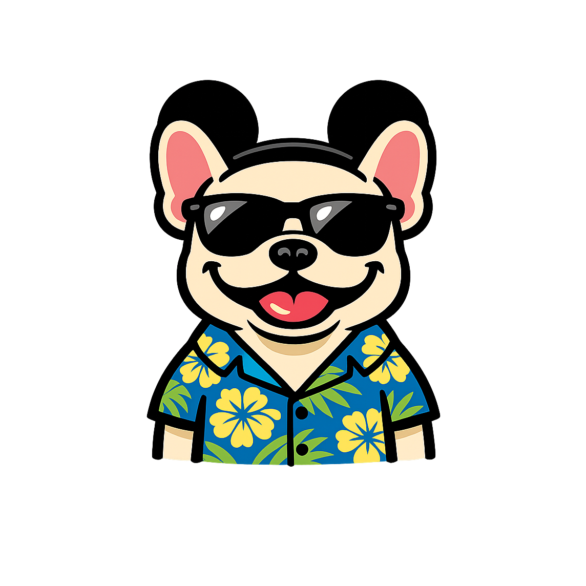 Magic Cream French Bulldog - Bordered Artwork