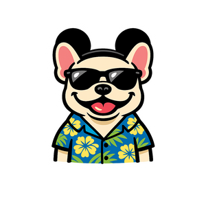 Magic Cream French Bulldog - Bordered Artwork