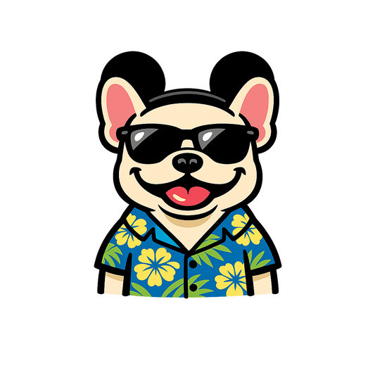 Magic Cream French Bulldog - Bordered Artwork