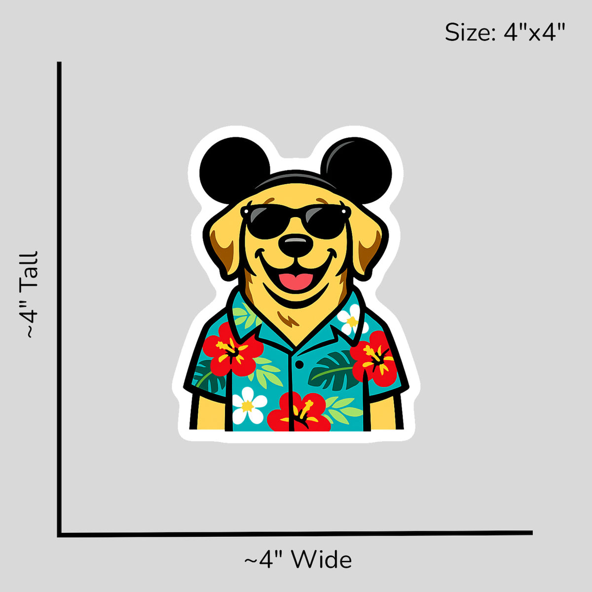Magic Yellow Lab - Size Reference Mockup