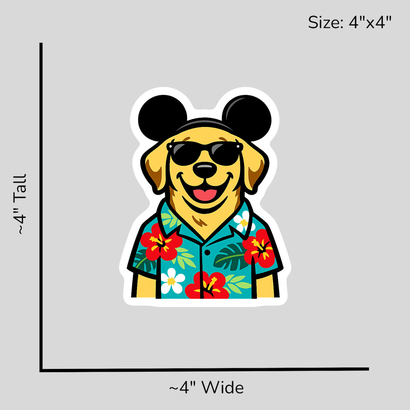 Magic Yellow Lab - Size Reference Mockup