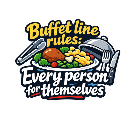 Buffet Line Warfare - Bordered Artwork