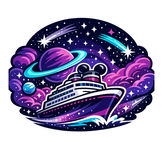 Cosmic Voyage Cruise - Bordered Artwork